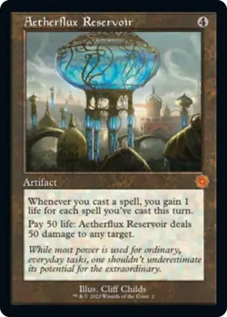 Aetherflux Reservoir (The Brothers' War: Retro Frame Artifacts) - NM Pack Fresh - Image 1