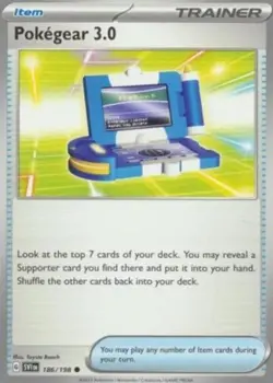 POKEMON 4X POKEGEAR 3.0 COMMON 186/198 SCARLET & VIOLET BASE NM CARD SET - Image 1