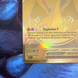 Mega Charizard Y EX Full Art Foil Alternative Art Pokemon Card 294/217 - Image 3
