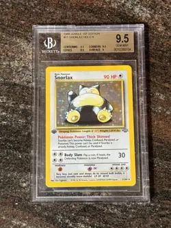 Pokemon BGS 9.5 Graded 1st Edition Snorlax 11/64 Jungle Holo Pop 5 - Image 1
