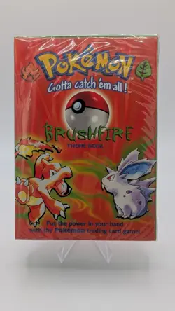 1999 Pokemon Base Set Brushfire Theme Deck Factory Sealed Vintage WOTC - Image 1