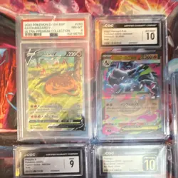 Graded Charizard V Pikachu V Mega Charizard X Dragonite Pokemon TCG Lot Japanese - Image 2