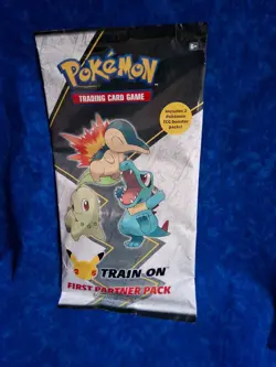 POKEMON TCG CELEBRATIONS TRAIN ON JOHTO FIRST PARTNER PACK SEALED 820650809675 - Image 1