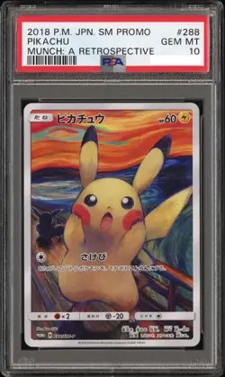 PSA 10 Pikachu 2018 Munch Scream Promo Card 288/SM-P Pokemon Japanese #4 - Image 1