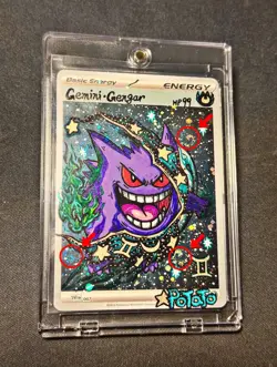 Pokemon TCG Gengar EX 114/119 XY-Phantom Forces Holo Hand Draw DIY Card🌀🫟✨✨✨ - Image 4