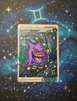 Pokemon TCG Gengar EX 114/119 XY-Phantom Forces Holo Hand Draw DIY Card🌀🫟✨✨✨ - Image 5