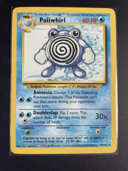 Pokemon Poliwhirl 38/102 Base Set Stage 1 Vintage WOTC 1999 NM - Image 1