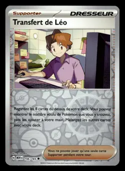 Carte Pokemon TRANSFERT DE LEO 156/165 REVERSE EV3.5 MEW 151 FR - Image 1