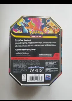 Pokemon TCG Mega Charizard X ex Tin 4 Booster Packs & Charizard Promo Sealed - Image 2