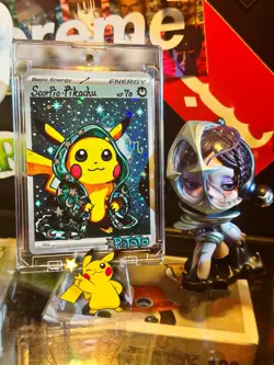 Pikachu with Grey Felt Hat 085 Scarlet & Violet Promo Pokemon Hane Draw DIY 🫟🌀 - Image 3