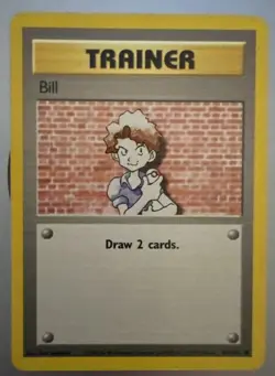 1999 Pokemon Base Set Regular Shadowless Trainer Bill 091/102 - Image 1