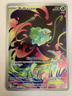 Pokemon TCG Bulbasaur 133/132 Me01: Mega Evolution Illustration Rare - Image 1