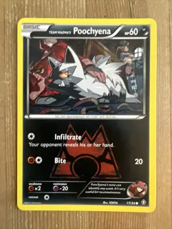 Team Magma's Poochyena - 17/34 - Common VLP, English Pokemon Double Crisis - Image 1