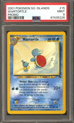 Pokemon Southern Islands Wartortle 15/18 PSA 9 - Image 1