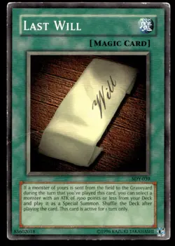 Last Will - SDY-039 - YuGiOh| Buy 2 Get 1 Free - Image 1