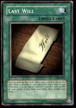 Last Will - SYE-031 - YuGiOh| Buy 2 Get 1 Free - Image 1