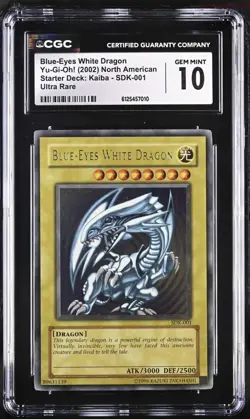 Blue-Eyes White Dragon SDK-001 Unlimited Ultra Rare CGC 10 Gem Mint Yu-Gi-Oh - Image 1