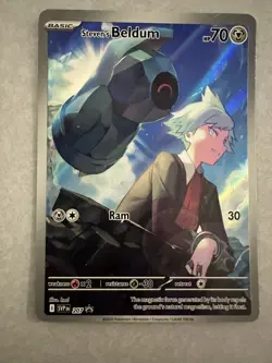 Pokemon TCG Steven’s Beldum SVP EN # 207 Special Illustration Art Sir Card NM - Image 1