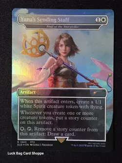 Yuna's Sending Staff - Staff of the Storyteller (1863) Rainbow Foil Secret Lair - Image 1