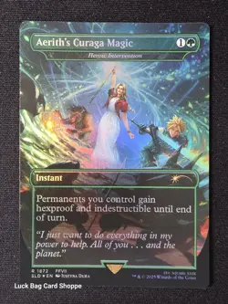 Aerith's Curaga Magic - Heroic Intervention (1872) Rainbow Foil Secret Lair Drop - Image 1
