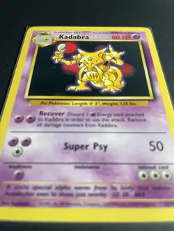 Pokemon Kadabra 32/102 Base Set Stage 1 Vintage WOTC 1999 NM - Image 2
