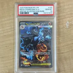 Pokemon Mega Charizard X ex Special Illustration Rare PSA 10 125/094 Phantasmal… - Image 1