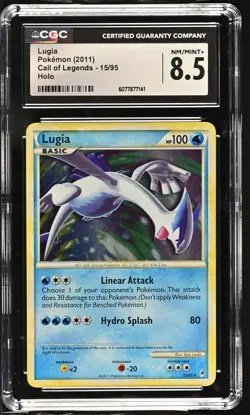 2011 Pokemon HeartGold & SoulSilver Call of Legends Lugia #15/95 Holo CGC 8.5 - Image 1