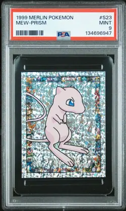 1999 MERLIN POKEMON S23 MEW PRISM PSA 9 - Image 1