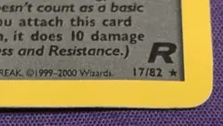 2000 Pokemon Team Rocket Rainbow Energy Holo #17/82 Very Good Condition - Image 3