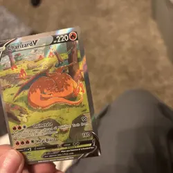 Pokemon TCG Charizard V SWSH260 Sword & Shield Promo Small Crease MP See Pics - Image 3