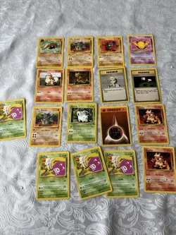 17 Vintage Pokemon Lot Trainer, Fossil, Second Edition, Fire Team Rocket (C1) - Image 1