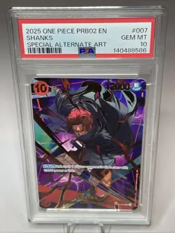 One Piece PRB02 - Shanks SP Alt Art - OP06-007 SP - PSA 10 - Image 3