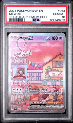 PSA 10 MEW ex 053 | SVP Black Star Promo 151 UPC Full Art Graded Pokemon Card - Image 1
