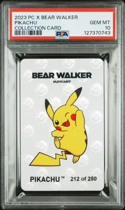 PSA 10 PIKACHU x BEAR WALKER | Skateboard Collection Graded Pokemon Card - KB - Image 1