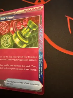 POKEMON UNFAIR STAMP 165/167 RARE ACE SPEC TWILIGHT MASQUERADE NM CARD - Image 3