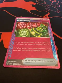 POKEMON UNFAIR STAMP 165/167 RARE ACE SPEC TWILIGHT MASQUERADE NM CARD - Image 4