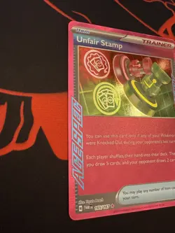 POKEMON UNFAIR STAMP 165/167 RARE ACE SPEC TWILIGHT MASQUERADE NM CARD - Image 5