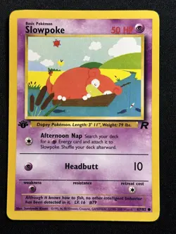 Slowpoke 1st Edition Team Rocket 67/82 LP-NM Pokemon Card - Image 1