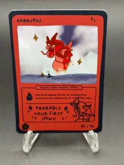 Pokedoodles Garrydos 87/90 - Rare Card - Pokemon Shiny Gyarados Fan Art - Image 1