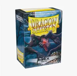 Dragon Shield Matte Black Sleeves 100ct - Standard Size - MTG Pokemon TCG - Image 1