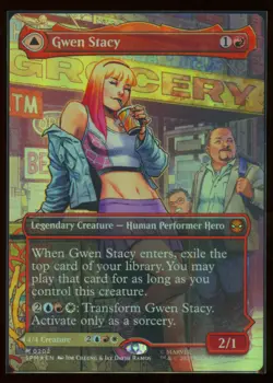 Gwen Stacy (0202) (Borderless) #202 Marvel's Spider-Man (Mythic,Foil) - NM/M - Image 1