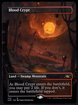 Blood Crypt 279 Borderless Non Foil Rare Unfinity MTG Near Mint - Image 1
