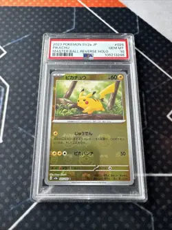 Pokemon Pikachu 151 sv2a Japanese Master Ball Reverse Holo #025 PSA 10 Gem Mint - Image 1