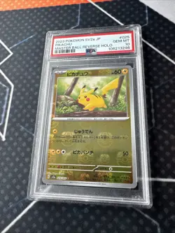 Pokemon Pikachu 151 sv2a Japanese Master Ball Reverse Holo #025 PSA 10 Gem Mint - Image 5