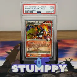 PSA 9 INFERNAPE LV.X 108/111 | D&P Platinum Rising Rivals Graded Pokemon Card - Image 1