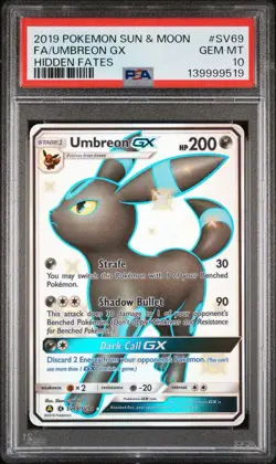 PSA 10 UMBREON GX SV69/SV94 | Hidden Fates Full Art Graded Pokemon Card - Image 1