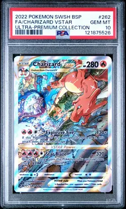 PSA 10 CHARIZARD VSTAR SWSH262 | UPC Promo Full Art Graded Pokemon Card - Image 1