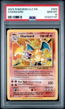 PSA 10 CHARIZARD 003/034 | Classic CLC Graded Pokemon Card - Image 1
