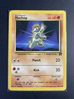 Pokemon Dark Machop Team Rocket 59/82 Vintage WOTC 2000 Basic Pokemon NM - Image 1