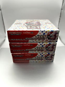 Pokemon 151 Japanese Booster Box 3x Factory Sealed w/ Shrink Wrap 4521329346038 - Image 1